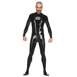 Latex Neo Catsuit with Back zip for Men