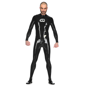 Latex Neo Catsuit with Back zip for Men