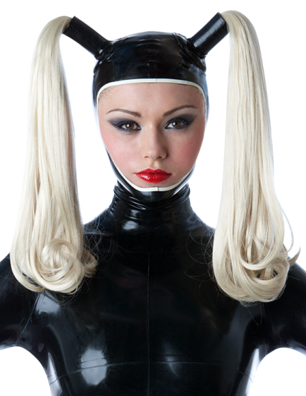 Open Face Hood (With Chin) Double Ponytail