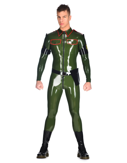 Latex Male Military Catsuit
